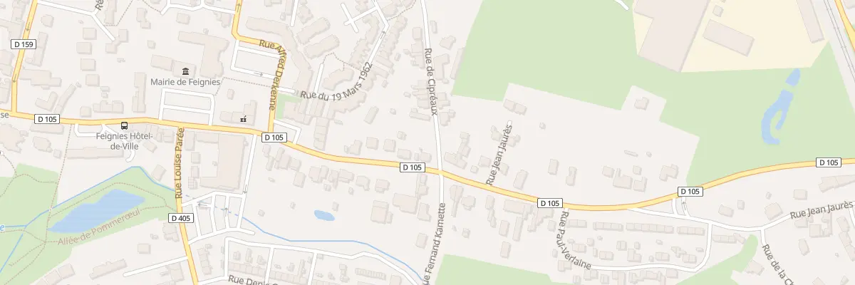 Plan du 67 Rue Jean Jaurès à Feignies