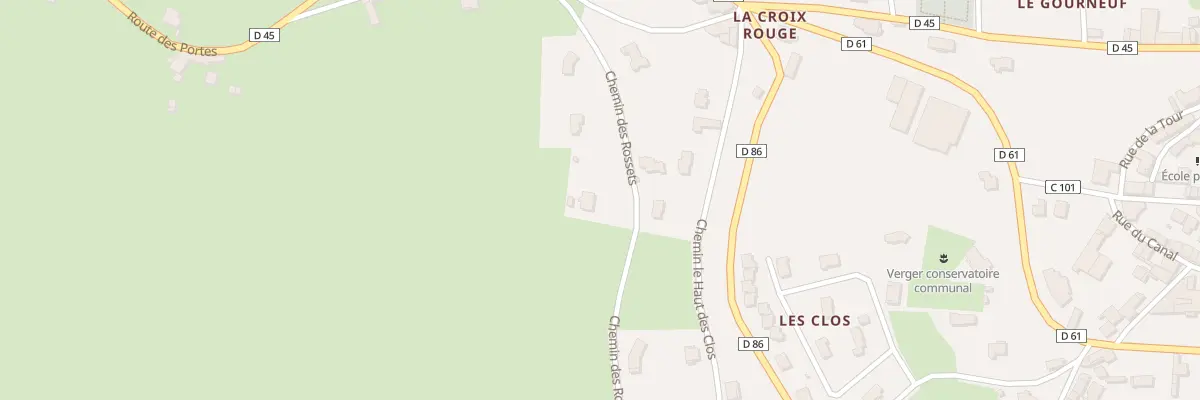 Plan du 332 Chem des Rossets à Cremeaux