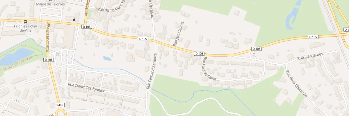 Plan du 68 Rue Jean Jaurès à Feignies