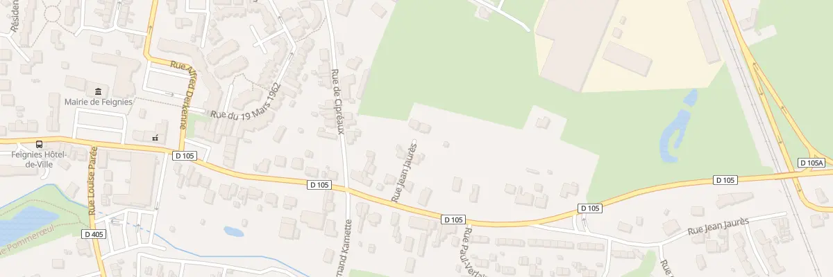 Plan du 75 Rue Jean Jaurès à Feignies