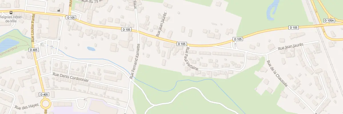 Plan du 70 Rue Jean Jaurès à Feignies