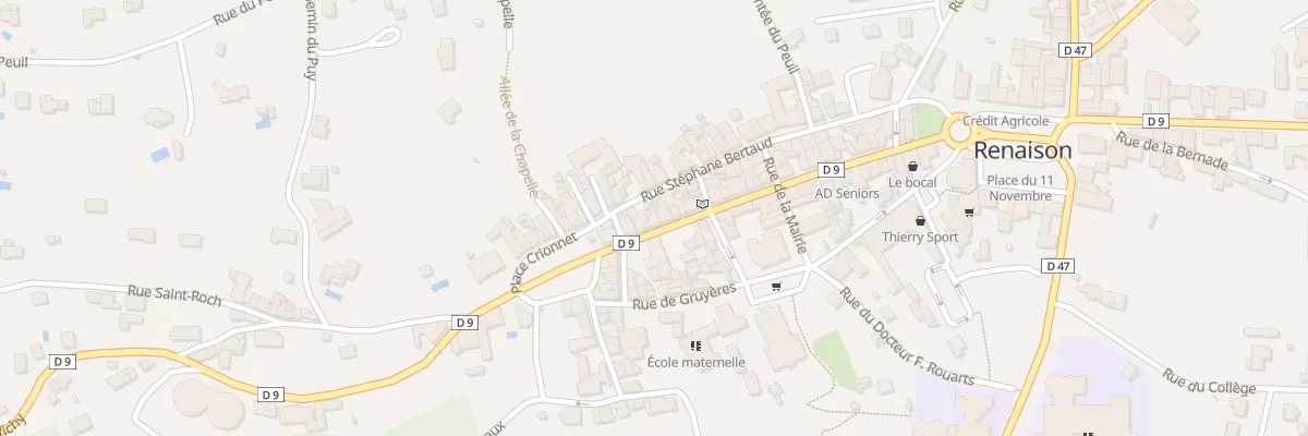 Plan du 256 Rue du Commerce à Renaison