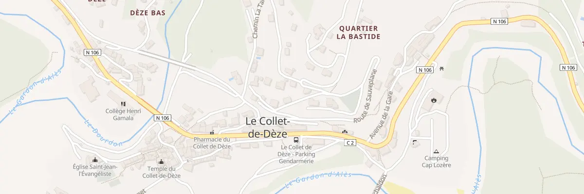 Plan du 1 La Vigne au Collet-de-Dèze