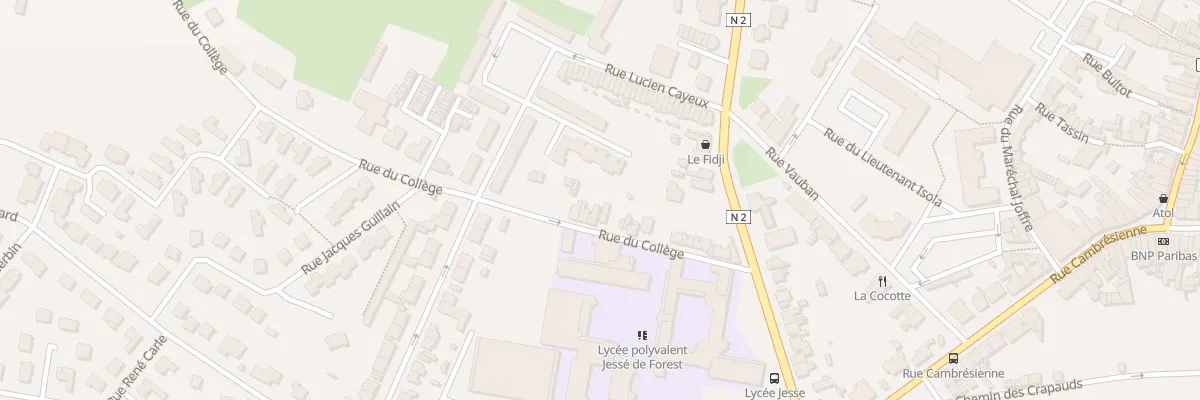 Plan du 16 Rue du College à Avesnes-sur-Helpe