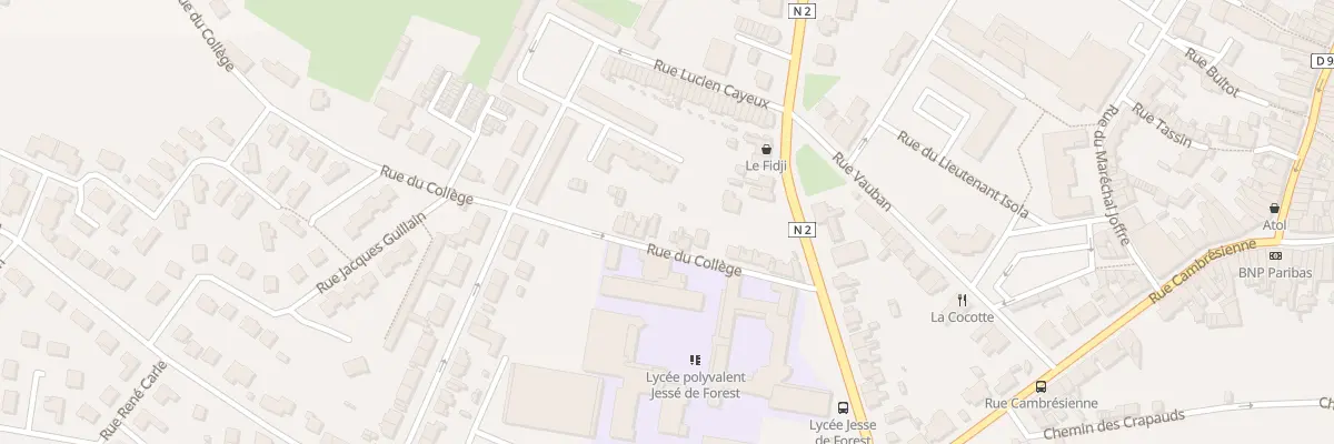 Plan du 14 Rue du College à Avesnes-sur-Helpe