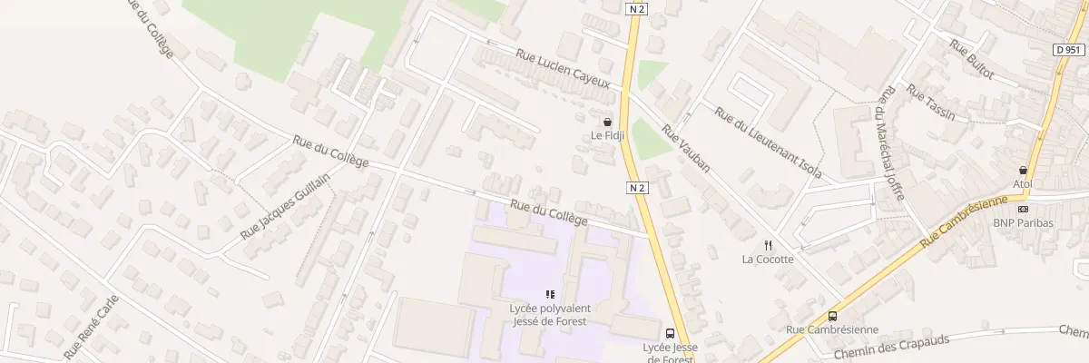 Plan du 12 Rue du College à Avesnes-sur-Helpe