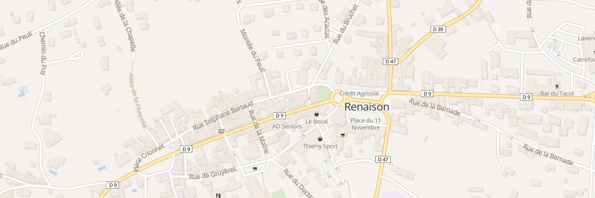 Plan du 15 Rue Stephane Bertaud à Renaison
