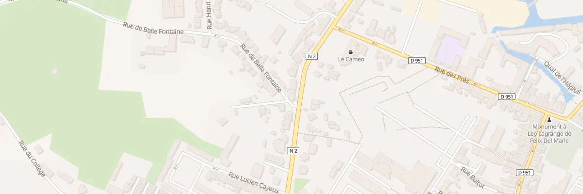 Plan du 2 Rue de Bellefontaine à Avesnes-sur-Helpe