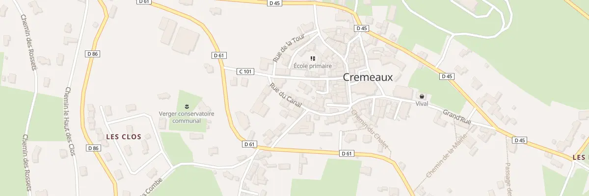 Plan du 32 Rue du Canal à Cremeaux