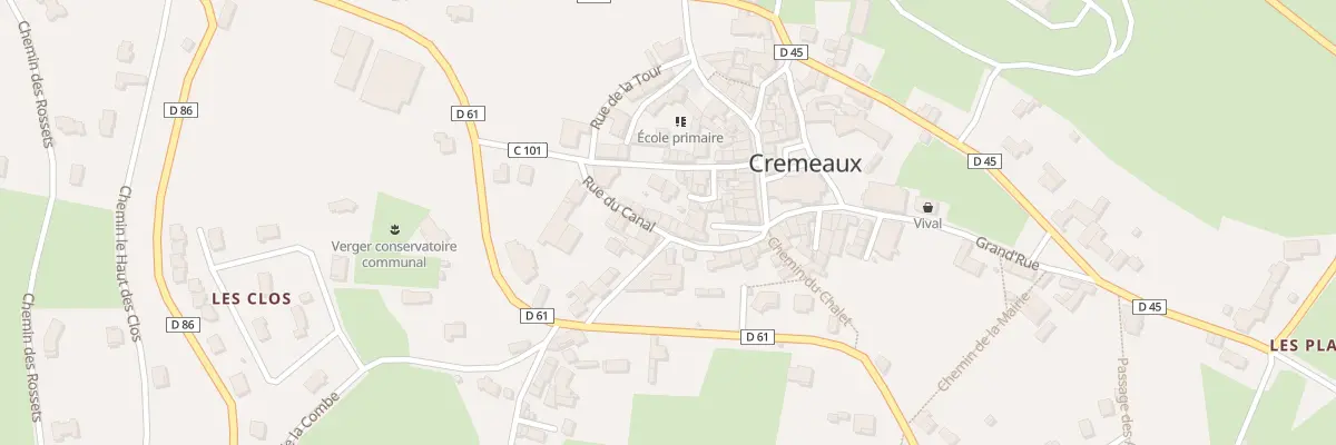 Plan du 10 Rue du Canal à Cremeaux