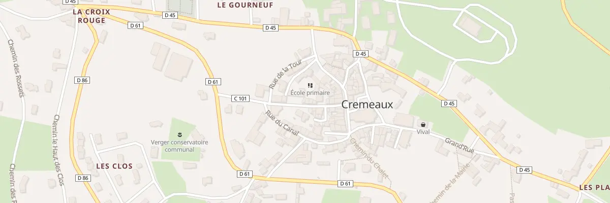 Plan du 66 Rue du Bas Chateau à Cremeaux