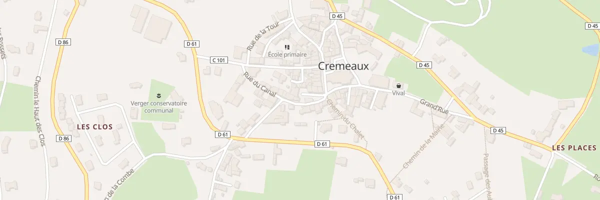 Plan du 50 Rue des Cornes d’Urfe à Cremeaux