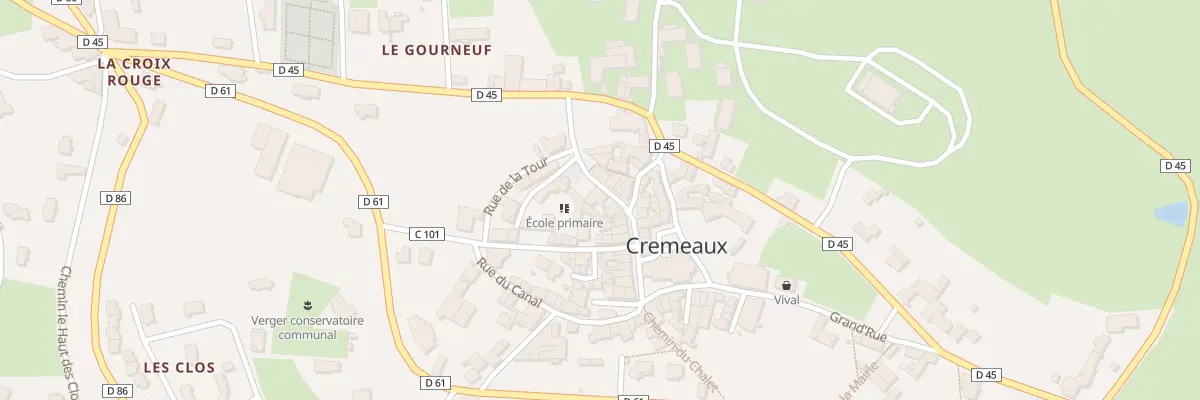 Plan du 95 Rue de l’Eglise à Cremeaux