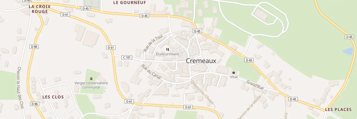 Plan du 28 Rue du Bas Chateau à Cremeaux