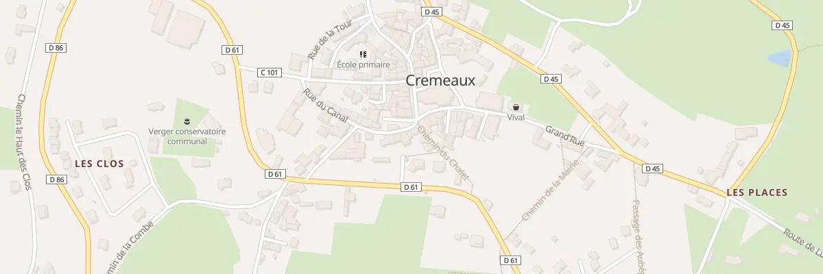 Plan du 11 Rue des Cornes d’Urfe à Cremeaux