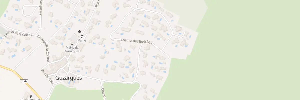 Plan du 344 Che des Brébières à Guzargues