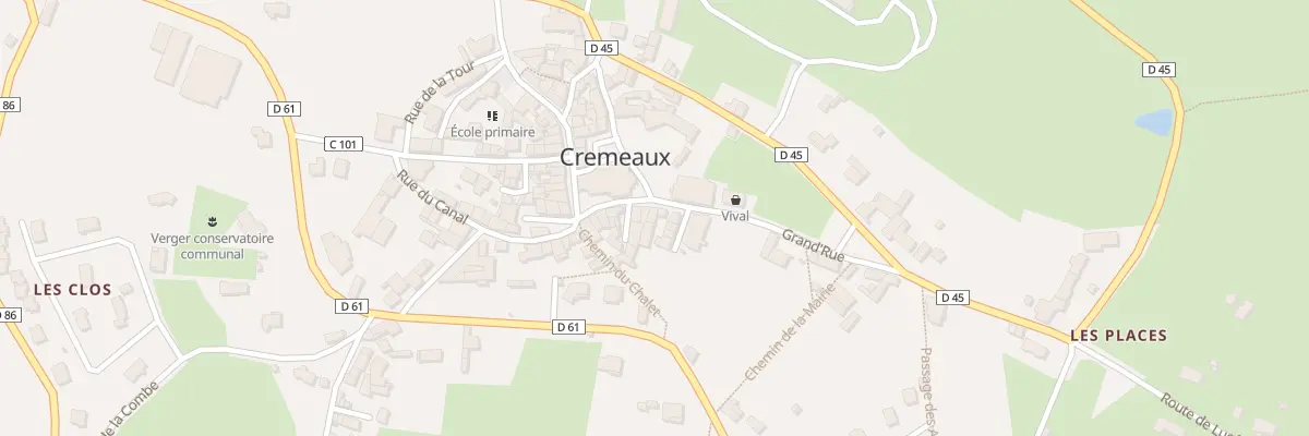 Plan du 141 Grande Rue à Cremeaux