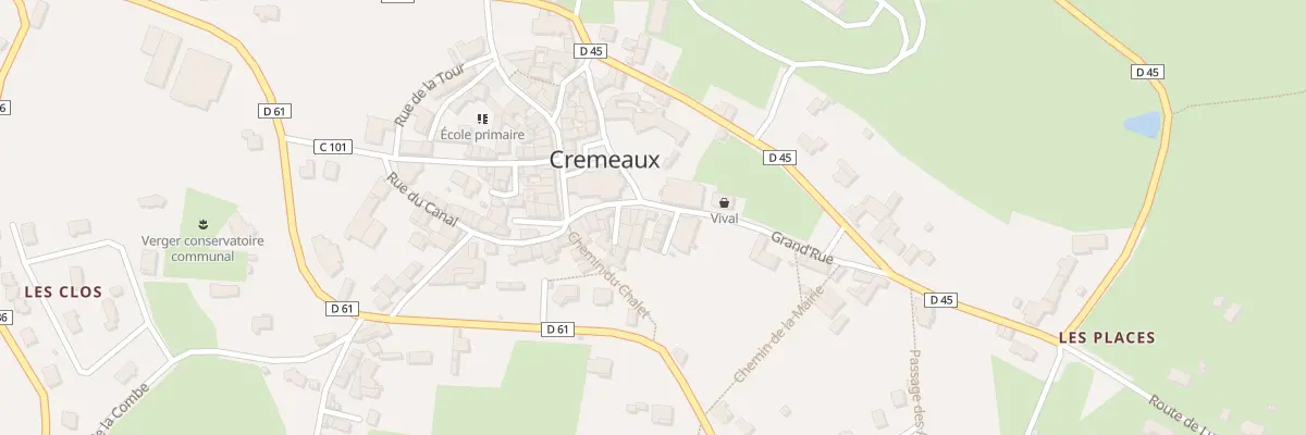 Plan du 133 Grande Rue à Cremeaux