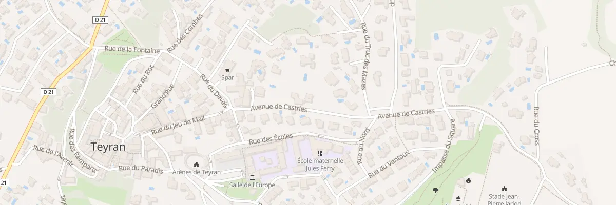 Plan du 5 Av de Castries à Teyran