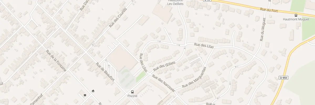 Plan du 14 Rue des Lilas à Hautmont
