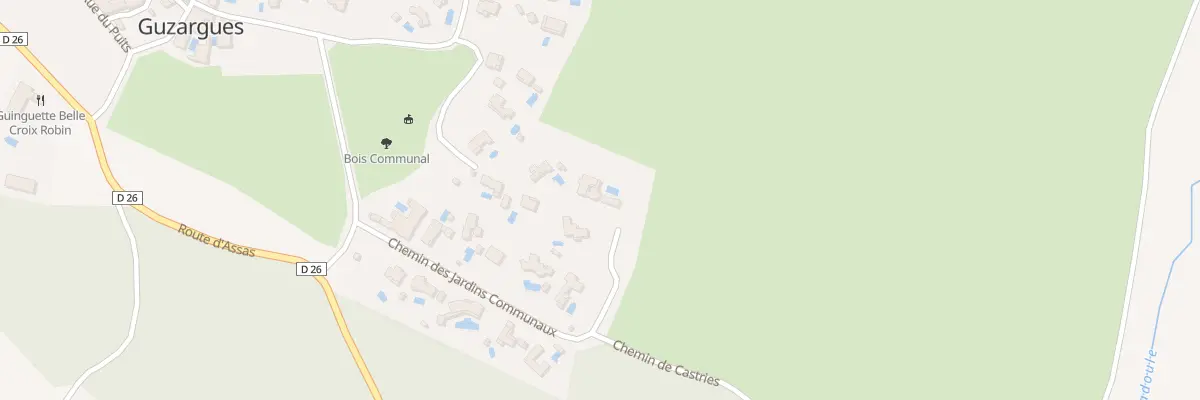 Plan du 107 Che des Jardins Communaux à Guzargues