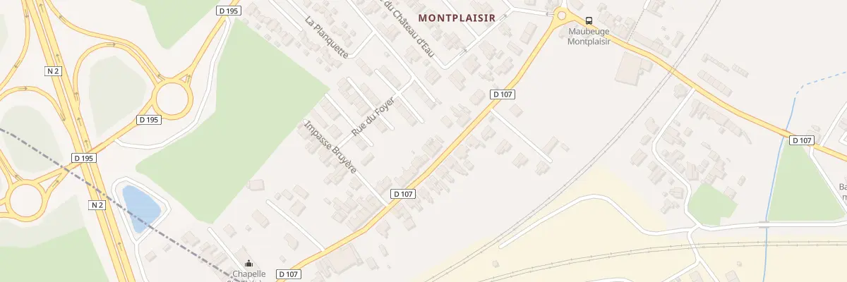 Plan du 28 Rue de Grattieres à Maubeuge