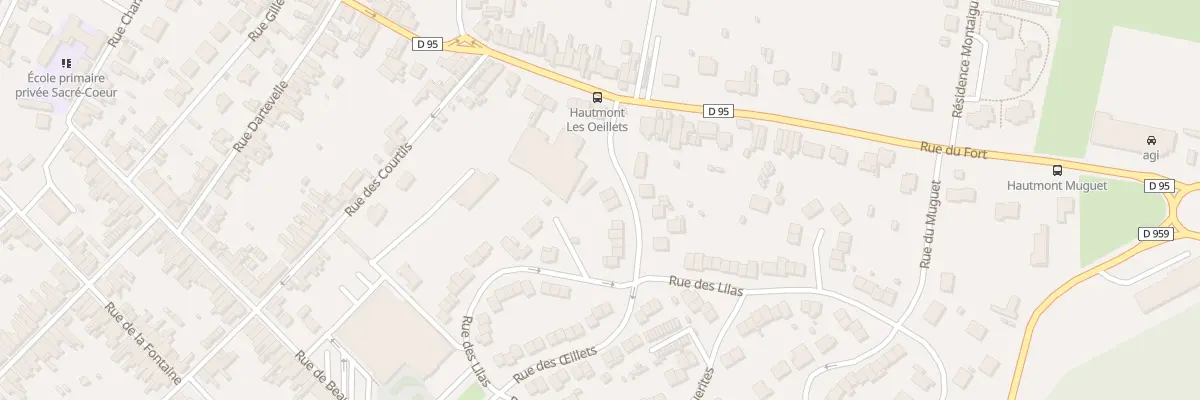 Plan du 2 Rue des Oeillets à Hautmont