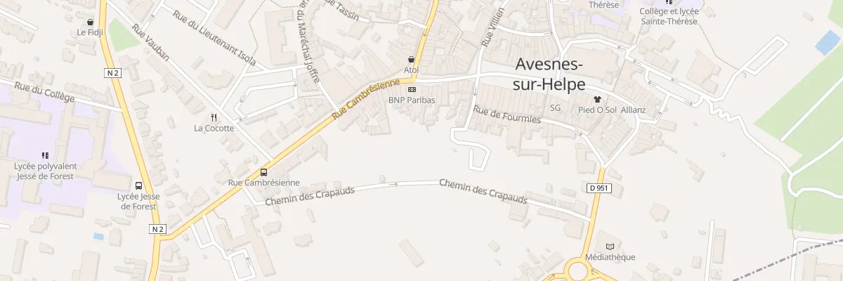 Plan du 15 Rue Victor Hugo à Avesnes-sur-Helpe