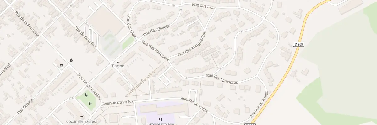 Plan du 8 Rue des Marguerites à Hautmont