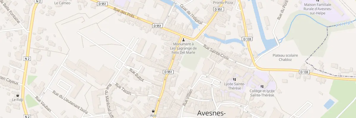 Plan du 62 Rue Leo Lagrange à Avesnes-sur-Helpe