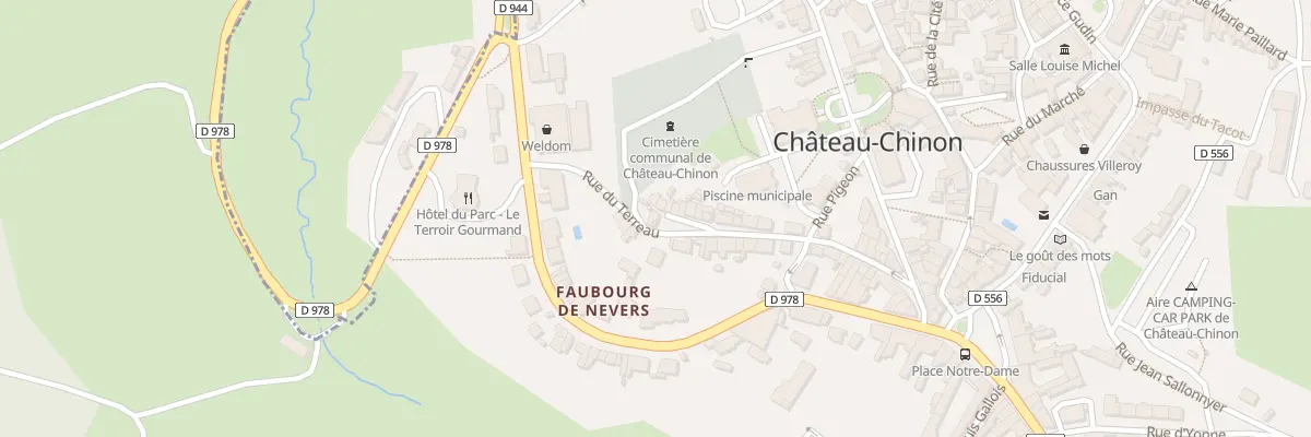 Plan du 40 Rue du Terreau à Château-Chinon (Ville)