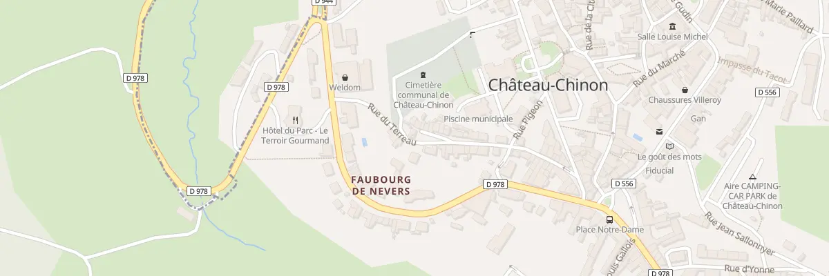 Plan du 42 Rue du Terreau à Château-Chinon (Ville)