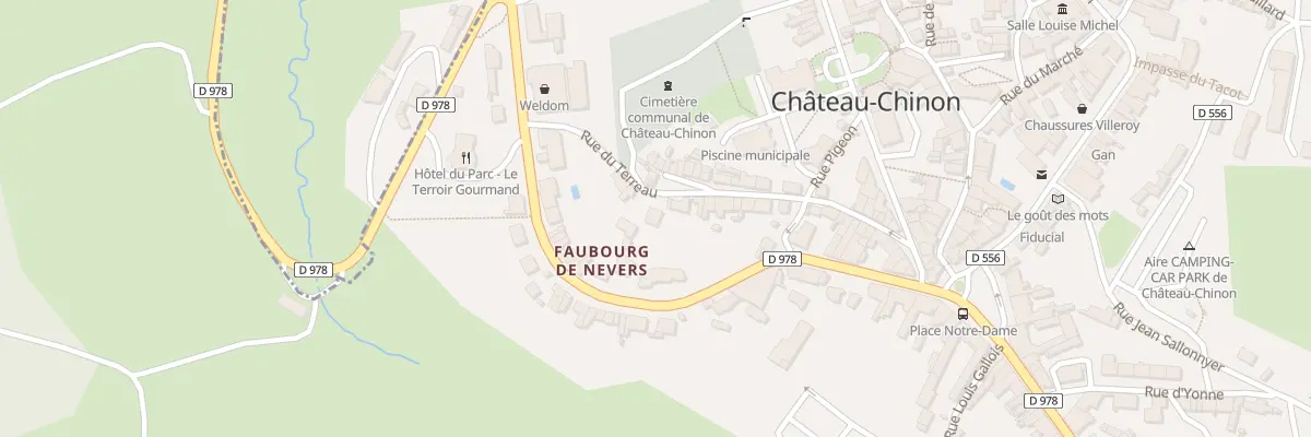 Plan du 39 Rue du Terreau à Château-Chinon (Ville)