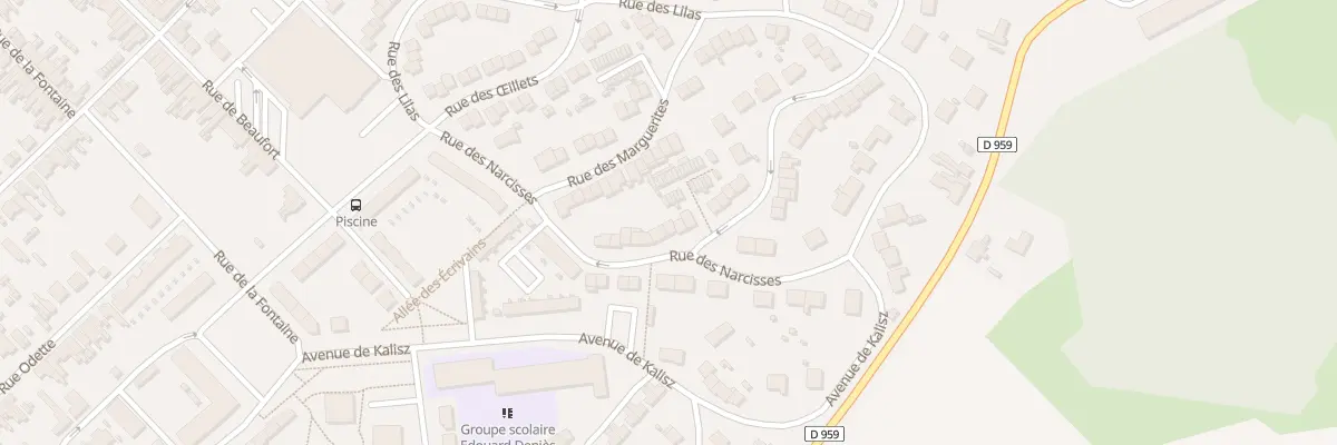 Plan du 13 Rue des Narcisses à Hautmont