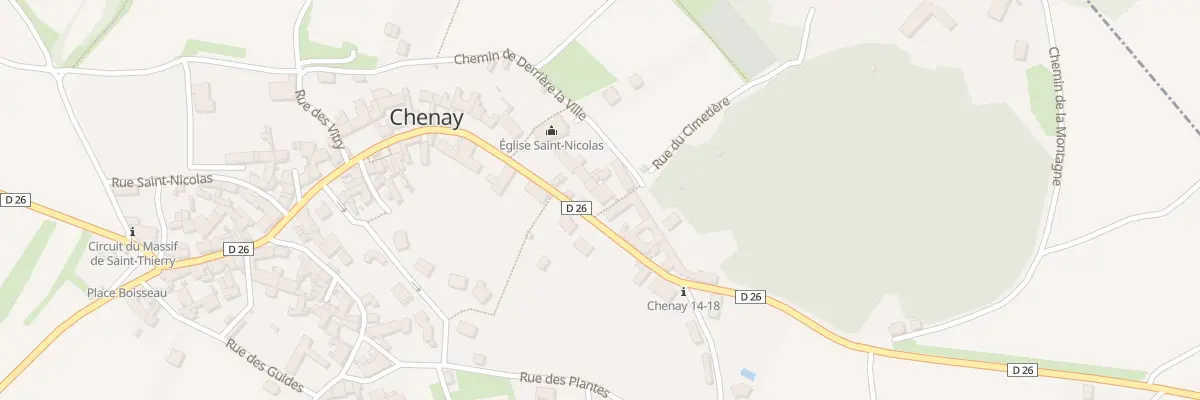 Plan du 1 Rue du Cimetiere à Chenay