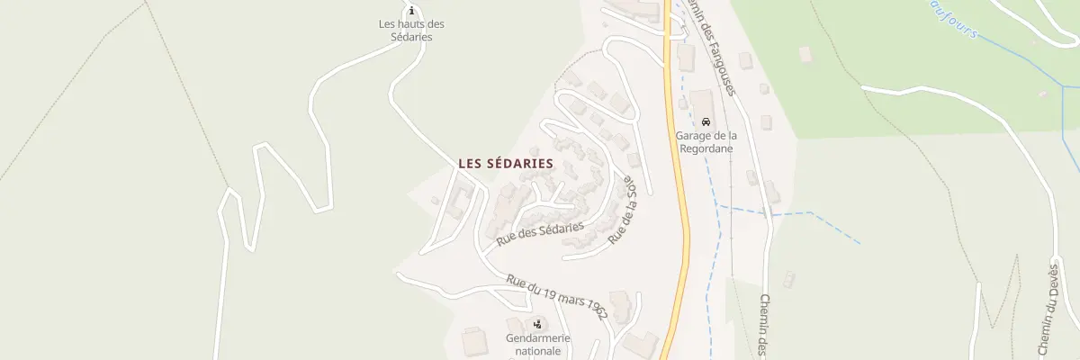 Plan du 5640 Rue des Sedaries à Villefort