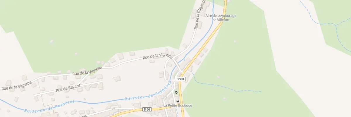 Plan du 2 Rue de la Gleyzette à Villefort