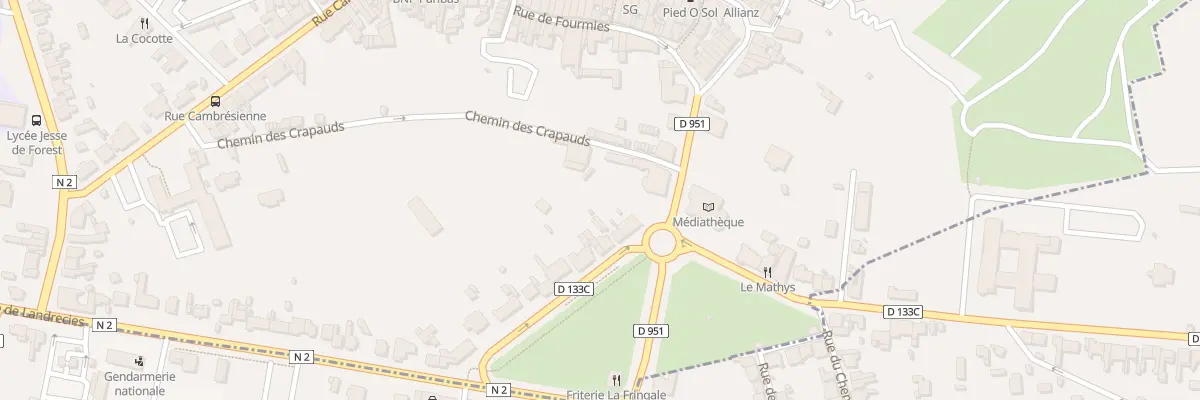 Plan du 2 Av Jesse de Forest à Avesnes-sur-Helpe