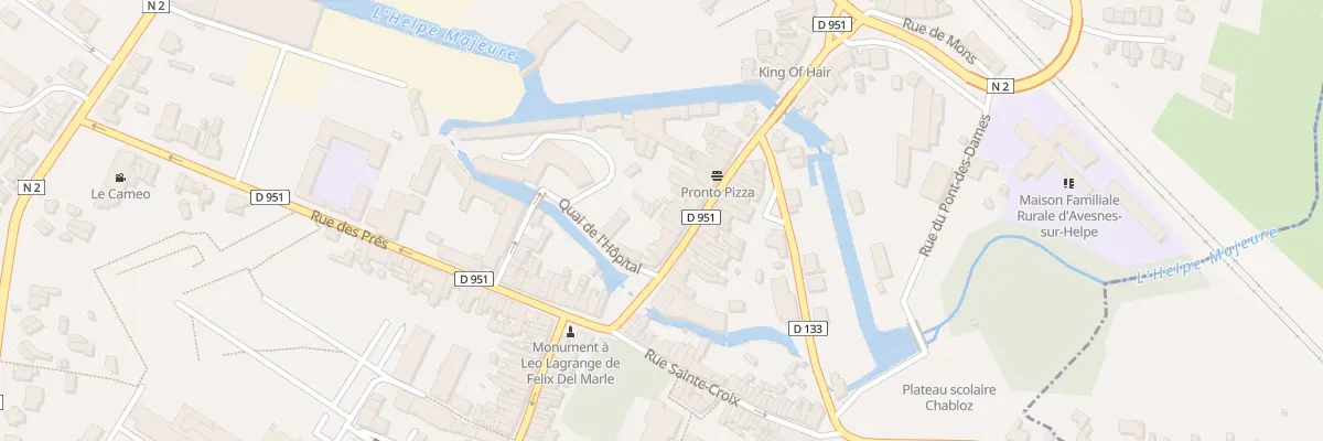 Plan de la Rue de Mons à Avesnes-sur-Helpe