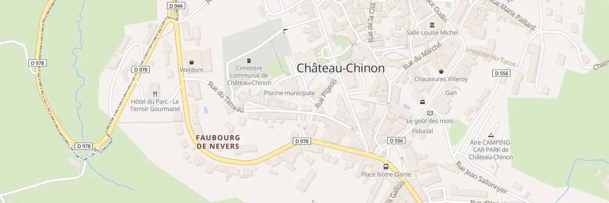 Plan du 14 Rue du Terreau à Château-Chinon (Ville)