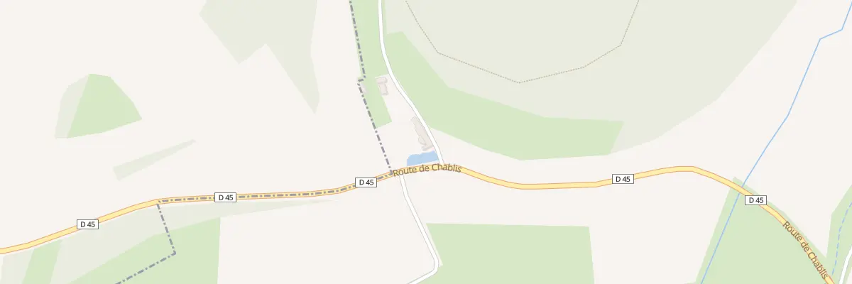 Plan du 1 Rte de Chablis à Môlay