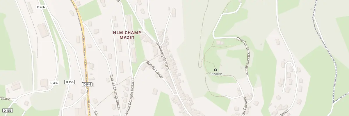 Plan du 76 Fg de Paris à Château-Chinon (Ville)