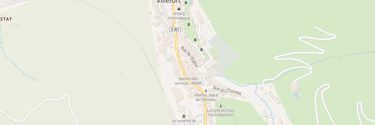 Plan du 9 Av des Cèvènnes à Villefort