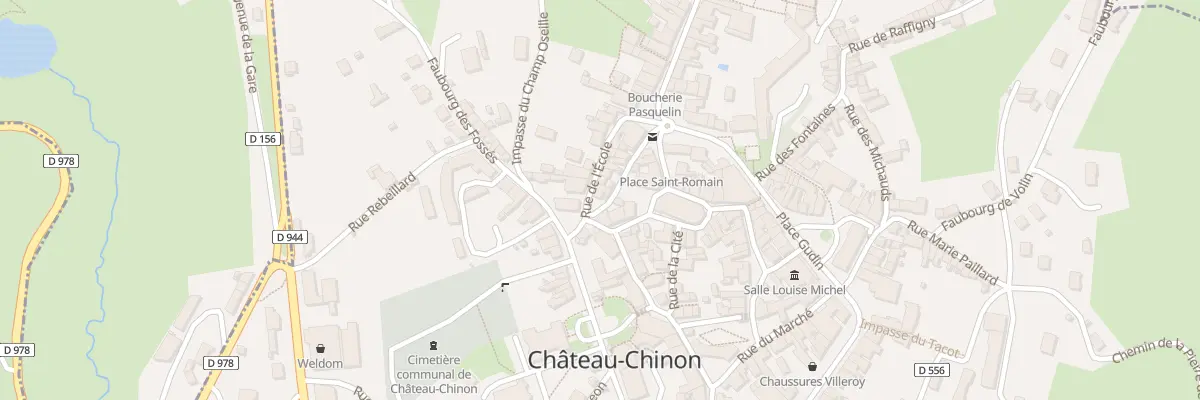 Plan du 2 Rue de l’École à Château-Chinon (Ville)