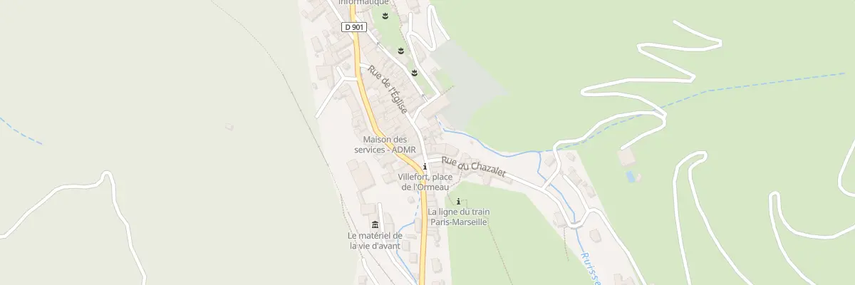Plan du 31 Rue de l’Eglise à Villefort