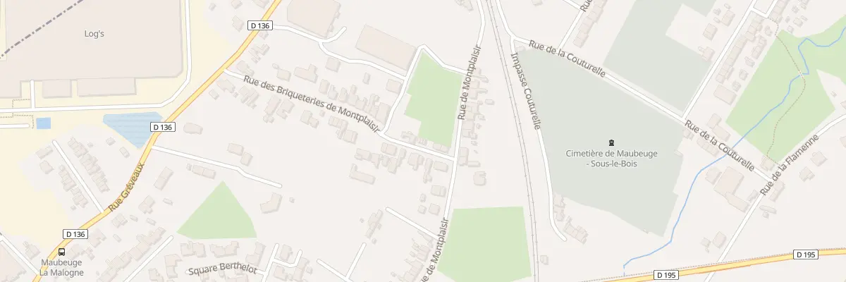 Plan du 2 Rue Brique Montplaisir à Maubeuge