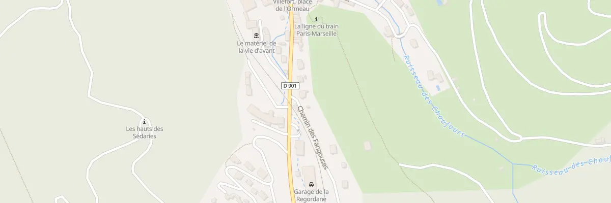 Plan du 1 Che des Fangouses à Villefort