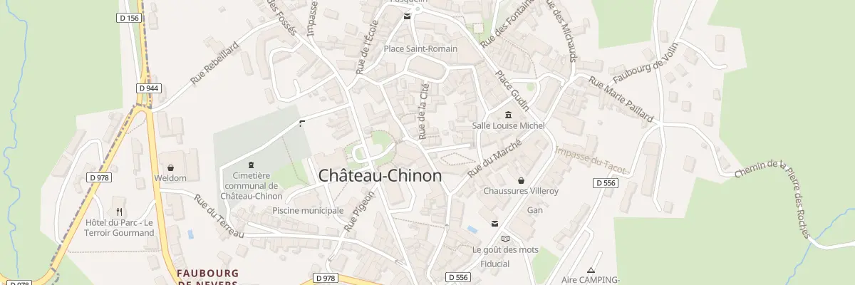 Plan du 12 Rue du Centre à Château-Chinon (Ville)