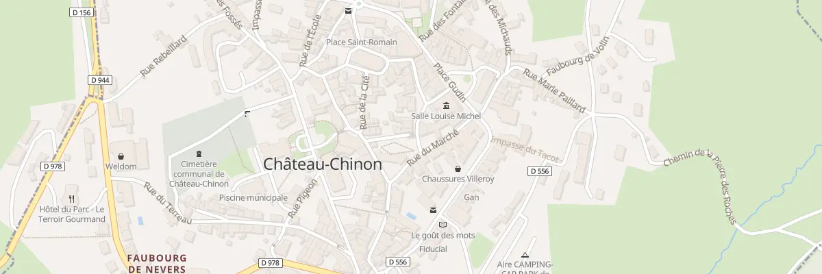 Plan du 1 Rue du Centre à Château-Chinon (Ville)