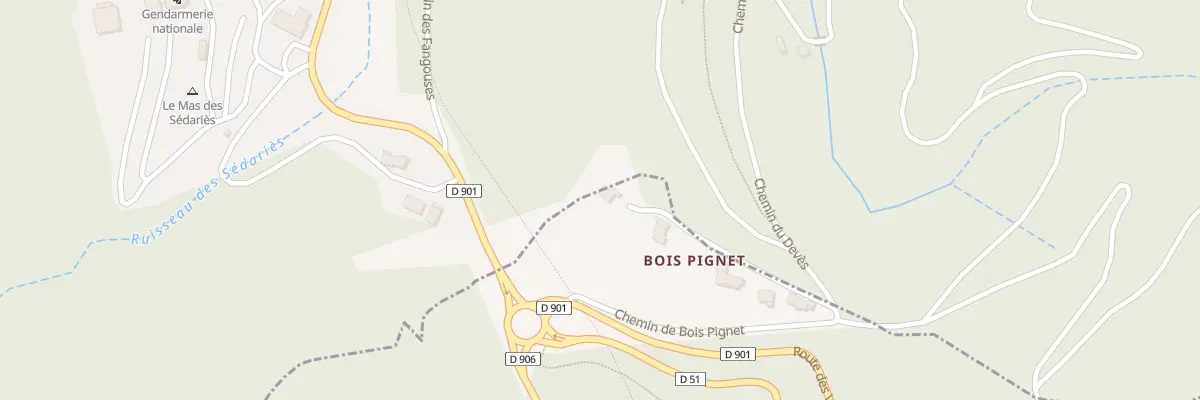 Plan du 445 Che de Bois Pignet à Saint-André-Capcèze